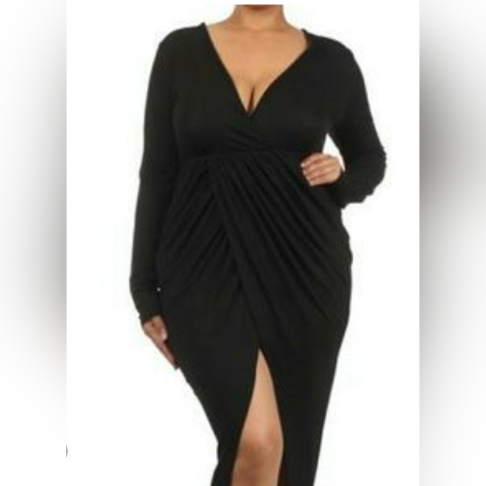 PrettyGarden Elegant Black Long Sleeve Dress
